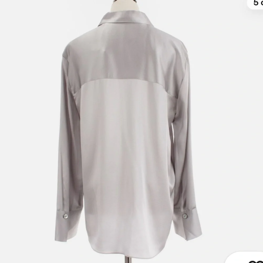 Vince Silk button up shirt gray size XXS - Picture 6 of 16